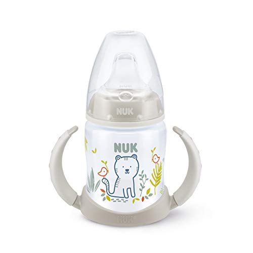 Biberón Entrena First Choice+ PP 150ml Jungle Animals Tigre Gris Silicona NUK 6-18 meses