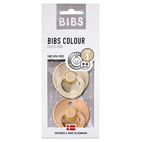 BIBS - Chupete, tamaño 1 beige Vainilla/Melocotón