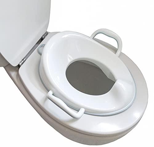 Bisoo Adaptador WC Niños - Reductor WC Bebé - Adaptador Baño para Niños - Asiento Inodoro Seguro y Cómodo - Adaptador Vater Infantil - Compacto y Portátil - Incluye Gancho para Colgarlo (Azúl)