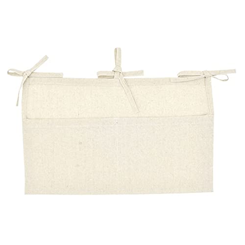 Bolsa de almacenamiento cuna Organizador Apilador Soporte al Lado Cuna Bolsillos Organizador de Accesorios Bolsa de Almacenamiento con 2 Bolsillos para Juguetes Pañales Toallas Ropa(Color Primario)