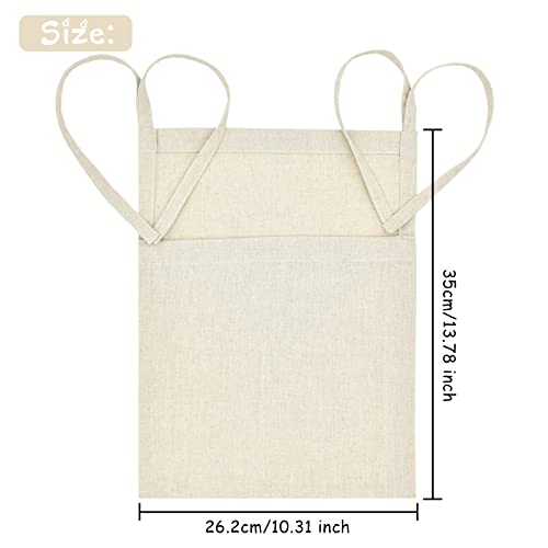 Bolsa de almacenamiento para cuna de bebé, ropa de cama, bolsillo para colgar, cuarto de bebé, cuna, organizador de cama, para ropa, pañales, baberos, juguetes molares (color beige)