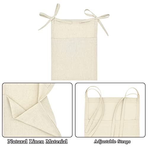 Bolsa de almacenamiento para cuna de bebé, ropa de cama, bolsillo para colgar, cuarto de bebé, cuna, organizador de cama, para ropa, pañales, baberos, juguetes molares (color beige)