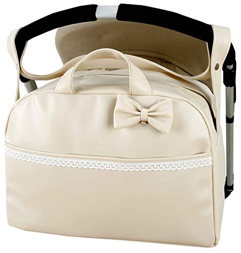 Bolso Bebé Plastificado Para Carrito bebe Maternal Bolso Hospital Color Beige - Danielstore