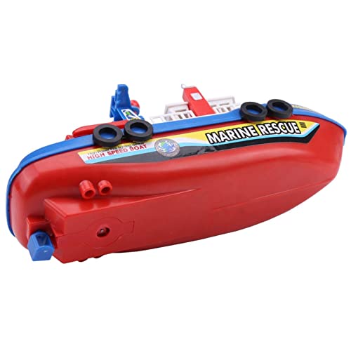 BORDSTRACT Barco de Juguete para baño, Modelo de Barco de Bomberos para niños con Sonido y luz de Flash, Barco Flotante de Agua para Ducha