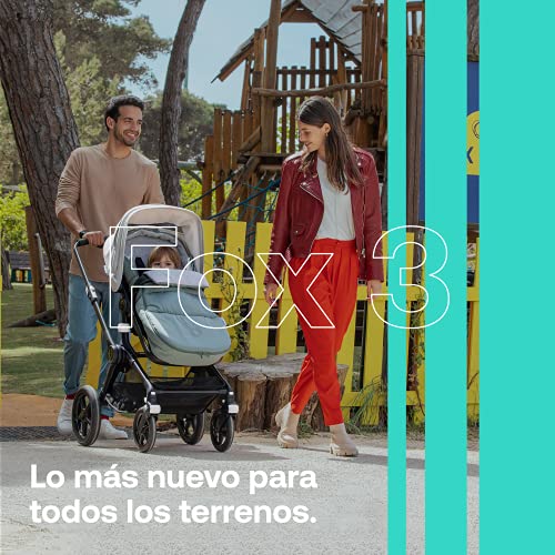 Bugaboo Fox 3, nuestro sistema de viaje 2-en-1 más cómodo: carrito todoterreno, capazo con ventilación avanzada, chasis grafito, capazo y capota Stormy Blue