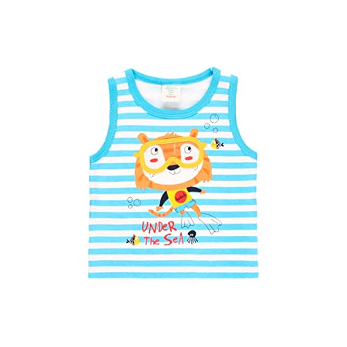 Camiseta Sin Manga Niño – para Bebe niño de 12 Meses - 100% Algodon -Camiseta con Dibujo– Ropa de Regalo – para niños de 12 Meses a 6 años