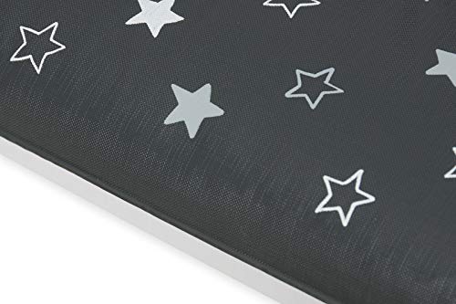 Ceba Baby Colchón Cambiador Bebe Impermeable para Niños y Niñas - Estrellas Gris Oscuro 70x50 cm