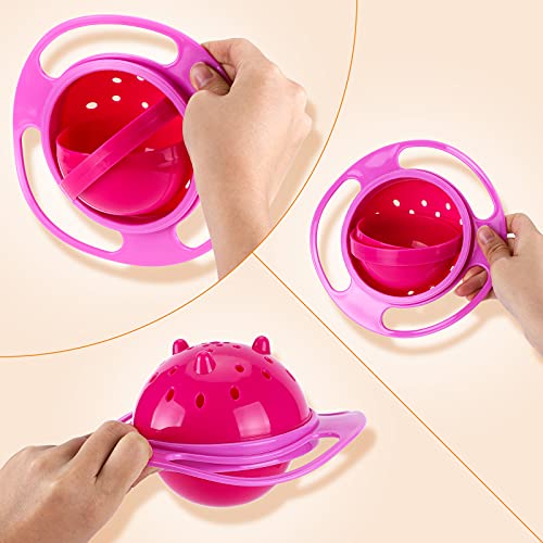 censhaorme Universal tazón de Fuente Gyro Bowl, Anti derrame de Smooth 360 Grados de rotación giroscópica tazón para Bebés y Niños