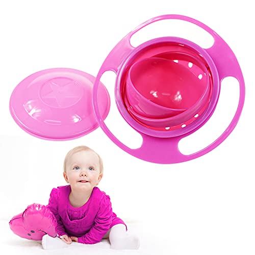 censhaorme Universal tazón de Fuente Gyro Bowl, Anti derrame de Smooth 360 Grados de rotación giroscópica tazón para Bebés y Niños