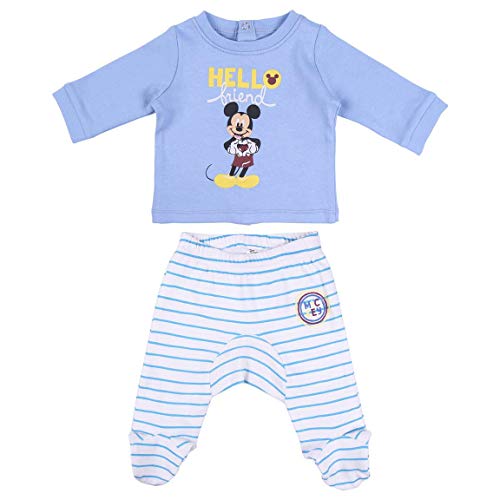 CERDÁ LIFE'S LITTLE MOMENTS 2200006315_T00M-C56 Polaina Bebe Niño de Mickey-Licencia Oficial Disney, Azul, 0 Meses Bebé-Niños