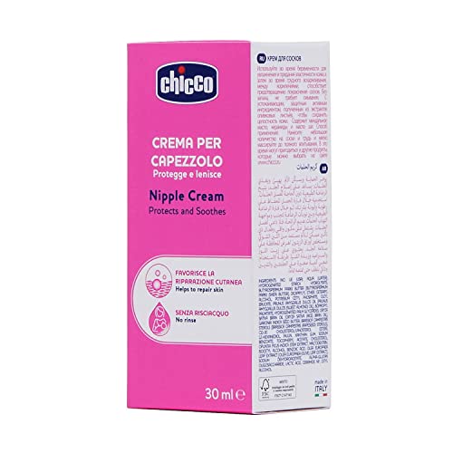 Chicco Crema para pezones, prepara el pezón de lactancia, nutritiva, sin perfume y segura para los niños, no daña los tejidos