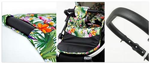 Cochecito de bebe 3 en 1 2 en 1 Trio Isofix silla de paseo Tropic Dream by SaintBaby Tropical Flowers 4in1 con Isofix + Silla