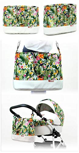 Cochecito de bebe 3 en 1 2 en 1 Trio Isofix silla de paseo Tropic Dream by SaintBaby Tropical Flowers 4in1 con Isofix + Silla