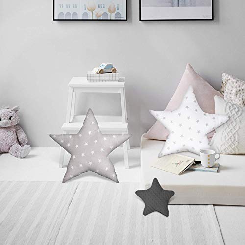 Cojín decorativo para habitación infantil, diseño de estrella, cojín de felpa para niño y niña