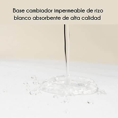 Cojín nido reductor multifuncional con base impermeable totalmente desenfundable para bebé recién nacido 100% algodón hipoalergénico, 100% lavable con certificado Oeko-Tex (Lovely bear gris)