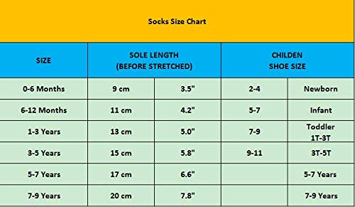 Cottock 12 Pares de Calcetines Antideslizantes para Niñas Pequeñas Algodón Lindo con Puños, Calcetines Antideslizantes para Piñas Pequeñas (12 pares, 3-5 años)