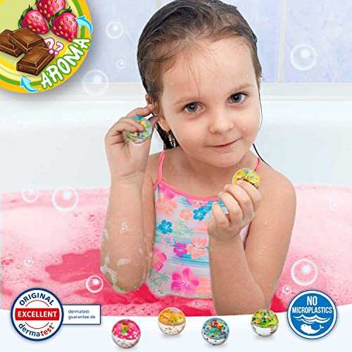 CRAZE Bibi & Tina Bomba Infantil de Bibi Blocksberg con Juguete Regalo Pelota de Goma. Sales de Baño Espumosas para Bañera o Piscina de Niños con Olor Sorpresa, Multicolor (22351)