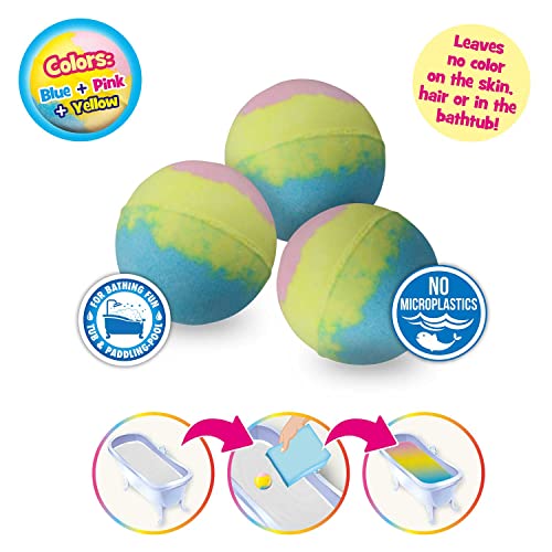 CRAZE- Pack 9 Bombas Infantil Arcoiris Perfumadas Efecto Efervescente. Lote 9 Sales de Baño Espumosas Multi Color para Bañera o Piscina de Niños con Olor a Nubes de Azúcar, Multicolor (30448)