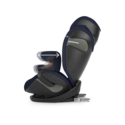 Cybex Gold Pallas S-Fix Silla de Coche Grupo 1/2/3 (9 Meses-12 Años), Azul (Navy Blue), 43 x 50 x 68.5 cm