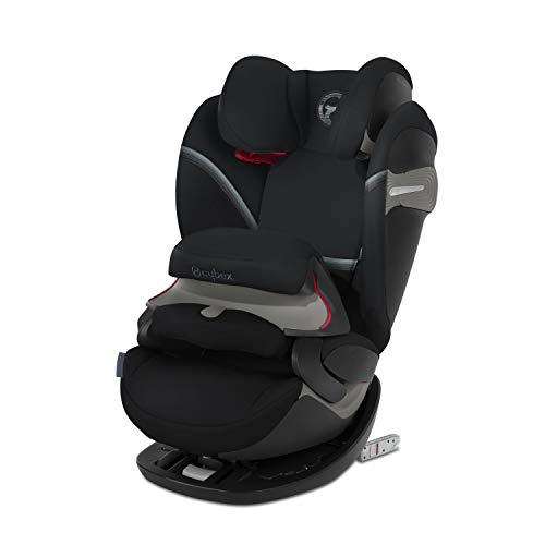 Cybex Gold Pallas S-Fix Silla de Coche Grupo 1/2/3 (9 Meses-12 Años), Negro (Deep Black), 43 x 50 x 68.5 cm