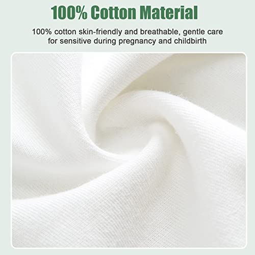 Daelesr 5 Piezas Ropa Interior Desechable para Mujer, Blanco Algodón Solo Uso Bragas Slips, Calzoncillos de Maternidad, Braguitas Desechables Postparto para Hospitales Menstruación Viajes SPA (XXL)