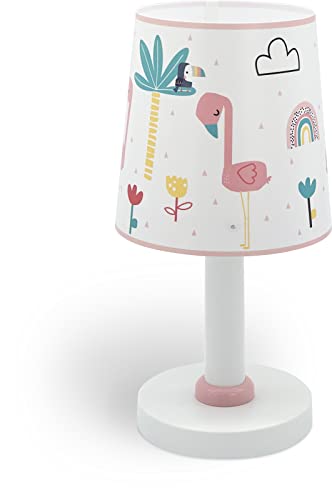 Dalber Lámpara Infantil De Mesa Flamingo Flamenco (82461) Animales Arcoiris Rosa