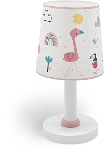 Dalber Lámpara Infantil De Mesa Flamingo Flamenco (82461) Animales Arcoiris Rosa