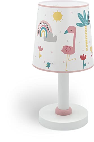 Dalber Lámpara Infantil De Mesa Flamingo Flamenco (82461) Animales Arcoiris Rosa