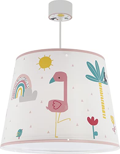 Dalber Lámpara Infantil De Techo Flamingo Flamenco (82462) Animales Arcoiris Rosa