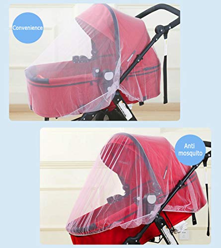 DEBAIJIA Cochecitos de bebé Mosquitero Infantil Universal Asiento de carro Cubierta de protección Insecto Proteger Red Fly Bug Paseante Red Suave Cómodo Respirable para la silla de paseo Cochecito