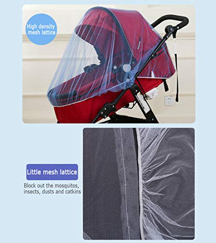 DEBAIJIA Cochecitos de bebé Mosquitero Infantil Universal Asiento de carro Cubierta de protección Insecto Proteger Red Fly Bug Paseante Red Suave Cómodo Respirable para la silla de paseo Cochecito