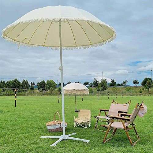 DFVV Sombrilla para Silla de Empuje, Silla de Playa para bebé + sombrilla, sombrilla con Clip para Cochecito de bebé, sombrilla para Silla Desmontable (Margaritas Beige) (Size : S-Chair)