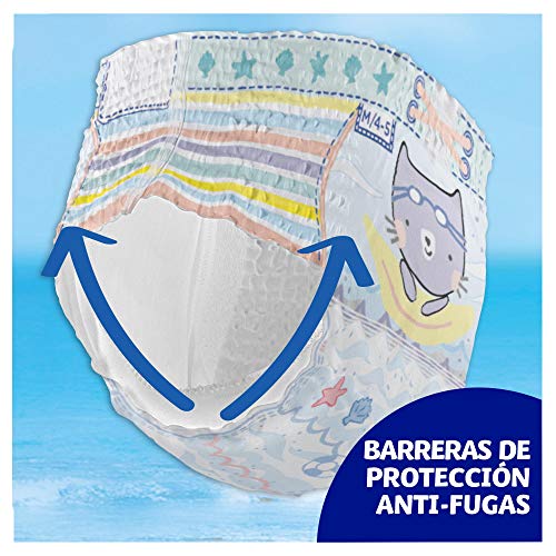 Dodot Pañales Bebé Bañador Splashers, Talla 3-4 (6-11 kg), 96 Pañales Desechables con Protección Anti-Fugas en el Agua