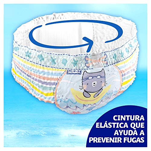 Dodot Pañales Bebé Bañador Splashers, Talla 3-4 (6-11 kg), 96 Pañales Desechables con Protección Anti-Fugas en el Agua