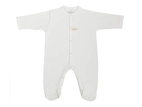 Eco-Conseils Pelele para Dormir, Blanco, 0 Meses Unisex niños