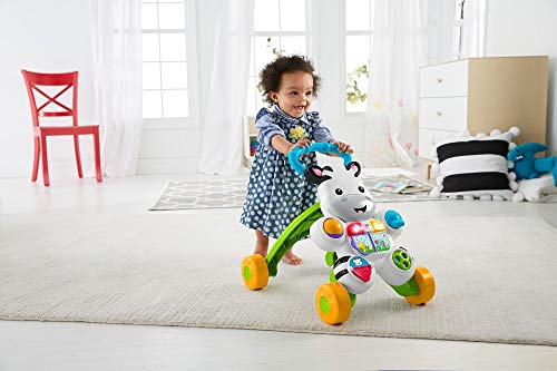 Fisher-Price Learn with Me Zebra Walker Juguetes, Sustainable Packaging (Mattel GXC31)