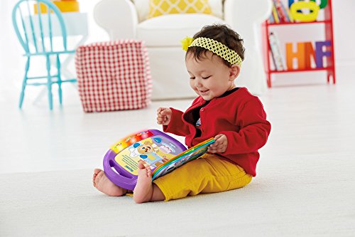 Fisher-Price Libro Interactivo de Aprendizaje, Juguete bebé +6 Meses (FRC69) + Mando A Distancia Perrito, Juguete Electrónico Bebé +6 Meses (Dld35)