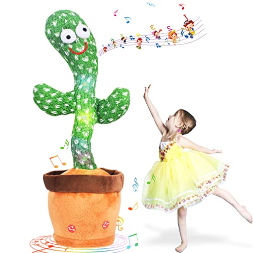 Funmo Juguete de Cactus de Baile, Cactus Bailarin Bebe con 120 Canciones, Juguete Cactus Habla Repite lo Que Dices, Interesantes Juguetes Educativos de Educación Temprana