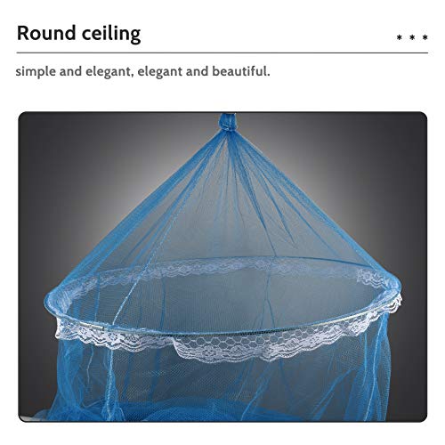 Funmo Mosquitera para Cama, Esquinas Adecuado para Cama Individual o Matrimonio Anti mosquitos para el Hogar o de Vacaciones - Azul