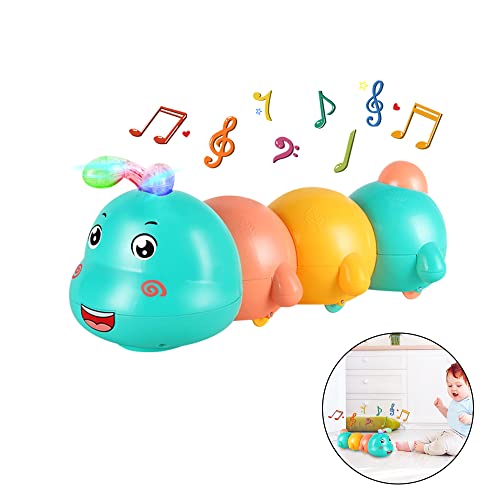 Furado Musicales Juguetes Bebes, Juguetes Musicales con Luz, Juguete De Oruga De Rastreo Musical para Niños Pequeños para Bebés Niños Pequeños 6 9 12 18 Meses