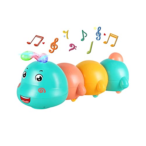 Furado Musicales Juguetes Bebes, Juguetes Musicales con Luz, Juguete De Oruga De Rastreo Musical para Niños Pequeños para Bebés Niños Pequeños 6 9 12 18 Meses