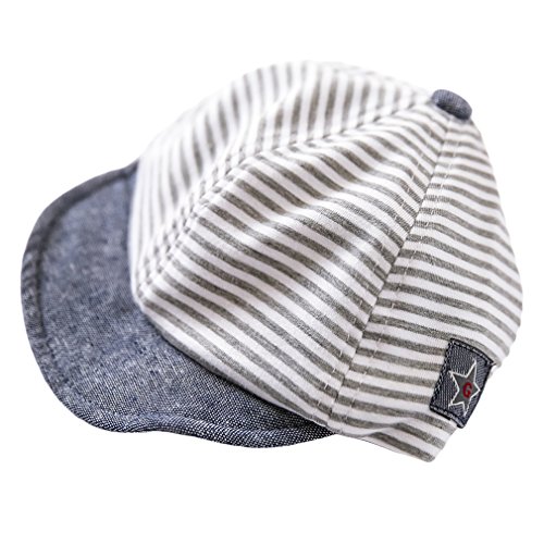 GEMVIE Gorro de Béisbol para Bebe Niño Verano Protector del Sol Gorra Niña Playa Rayas Clasicas Algodón Gris 2-4 años