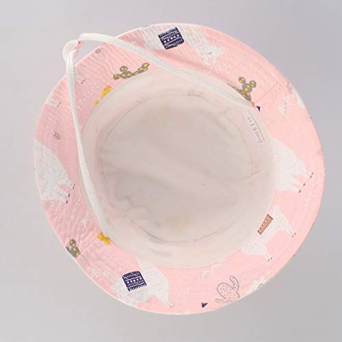 GEMVIE Sombrero Playa Bebe ala Ancha Protege Sol Verano Niña Gorra Viaje/Aire Libre,Estampado Floral Pescador Sombrero (Rosa, 6-12meses)