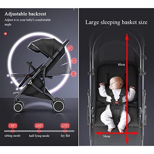 GENYS Cochecito Tándem/cochecitos para Bebés Y Niños Pequeños Cochecito Doble para Gemelos Asiento Reversible Convertible En Cochecito De Recién Nacido Silla De Paseo Bebe Pequeños para Niños