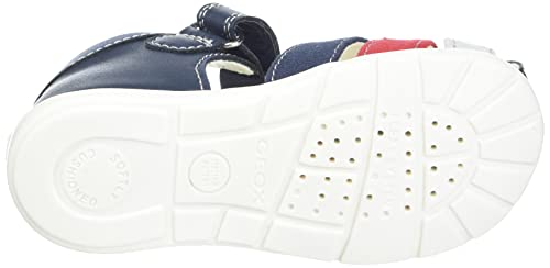 Geox B ELTHAN Boy, First Walker Shoe Bebé-Niños, Dk Navy Red, 25 EU