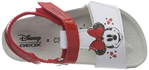 Geox B Sandal Chalki Girl Sandalias, Bebé-Niñas, Rojo/Blanco (Red/White), 26 EU