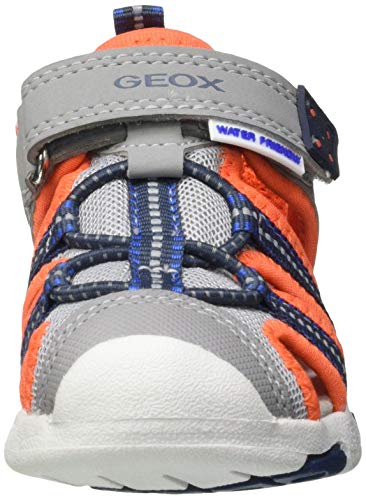 Geox B Sandal Multy Boy B - Sandalias Bebé-Niños, Gris (Grey/Fluor Orange), 25 EU, Par