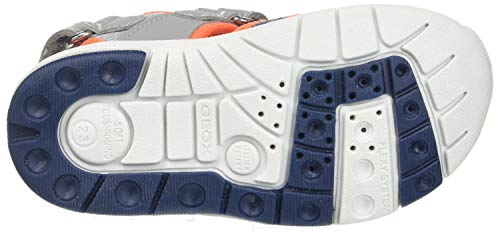 Geox B Sandal Multy Boy B - Sandalias Bebé-Niños, Gris (Grey/Fluor Orange), 25 EU, Par