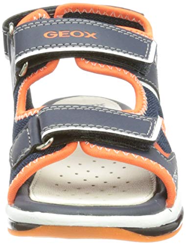 Geox B150GA0BC14 Bebé-Niños, Navy/Orangefluo, 24 EU