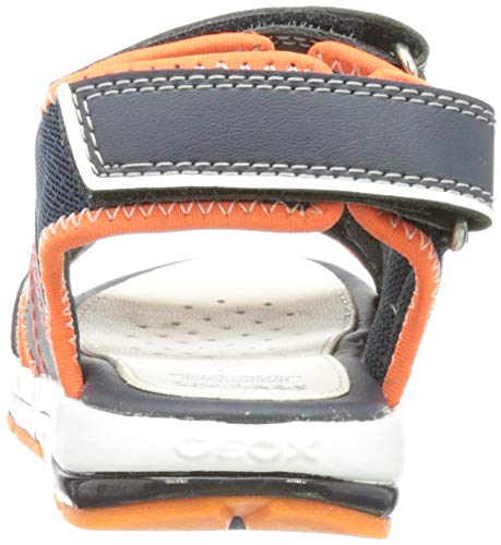 Geox B150GA0BC14 Bebé-Niños, Navy/Orangefluo, 24 EU